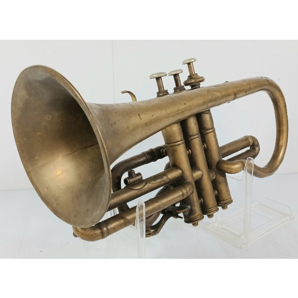BUTLER HAYMARKET BRASS CORNET - C. LATE 19TH / EARLY 20TH CENTURY