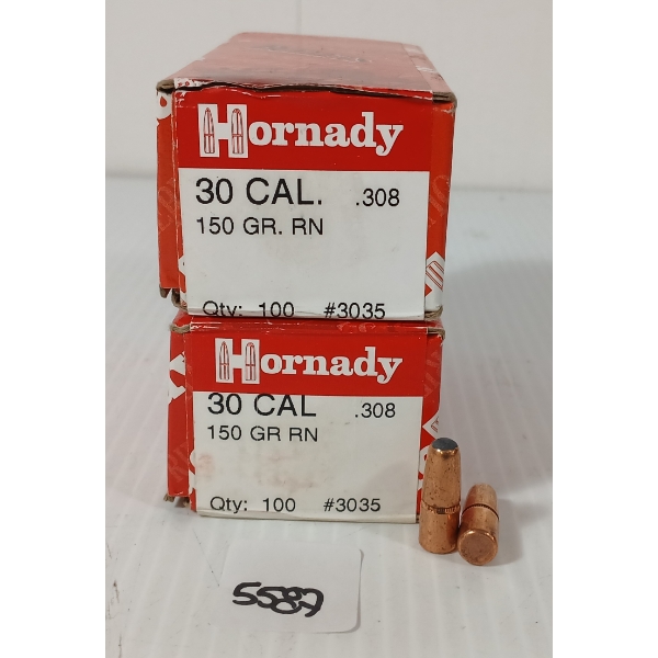 BULLETS: APPROX 150X HORNADY .30 - 150GR - RN