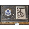Image 1 : 1992 UTC NHL TORONTO MAPLE LEAFS ANDY BATHGATE HOCKEY CARD & PUCK - AUTOGRAOHED