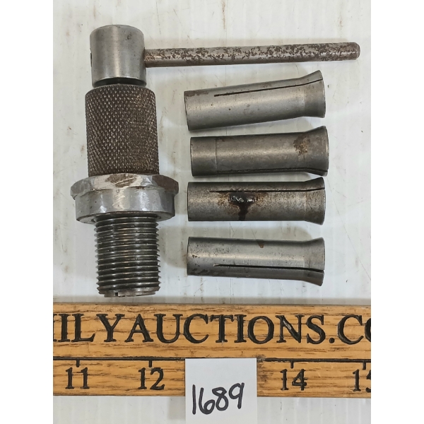 LOT OF 5 - BULLET PULLER & COLLETS