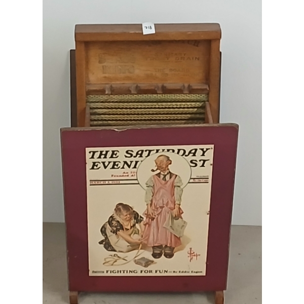 FOLK ART NEWSPAPER HOLDER