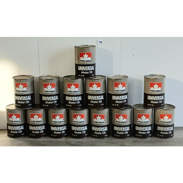 LOT OF 15 - PETRO-CANADA QT MOTOR OIL CANS