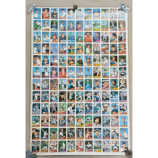 1989 TOPPS BASEBALL CARDS - UNCUT SHEET