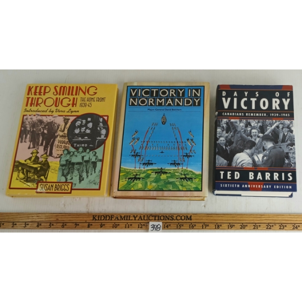 LOT OF 3 - "VICTORY IN NORMANDY", "DAYS OF VICTORY" & "KEEP SMILING THROUGH" - HARDCOVERS