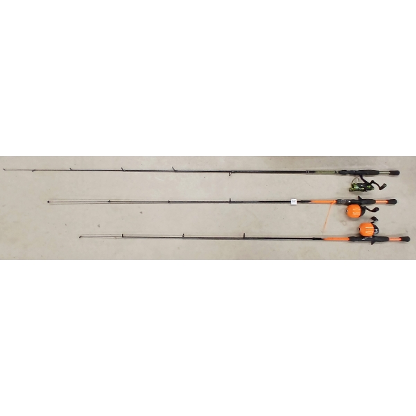 LOT OF 3 - EAGLE CLAW PACK-IT FISHING RODS