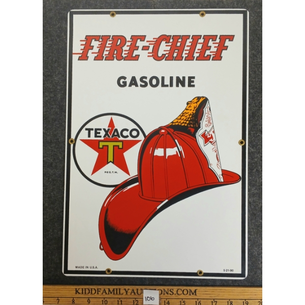 TEXACO FIRE-CHIEF GASOLINE SSP SIGN