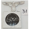 Image 2 : LOT OF 2 - WWII GERMAN SS VISOR CAP EAGLE & TOTENKOPF PATCH