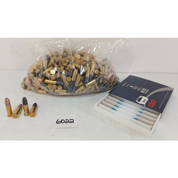 AMMO: APPROX 350X MIXED .22 LR & LONG - 38 & 45GR - HP & RN - 18X CCI .22 LR SHOTSHELL