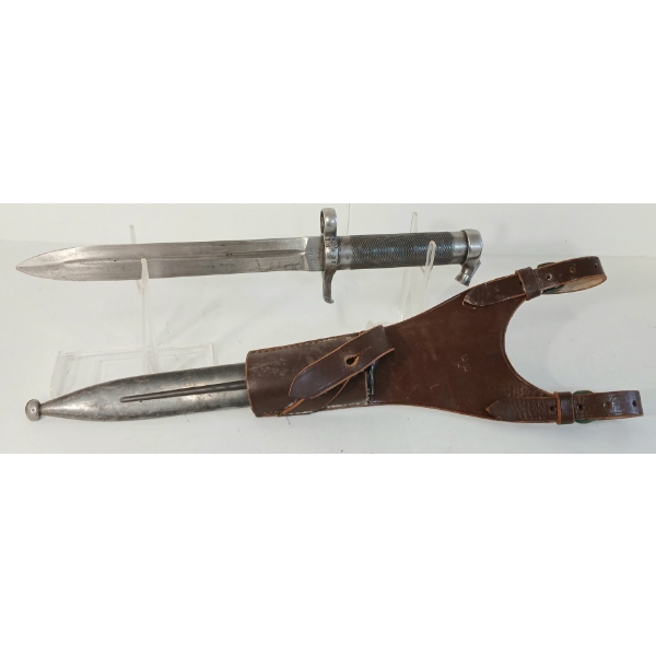 WWII SWEDISH M96 MAUSER BAYONET W/ SCABBARD & FROG
