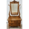 Image 1 : OAK DRESSER W/ HARP SWIVEL MIRROR