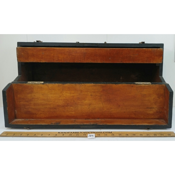 VINTAGE TOOLBOX W/ CONTENTS - SCREWDRIVERS, PLIERS, TIN SNIPS, ETC