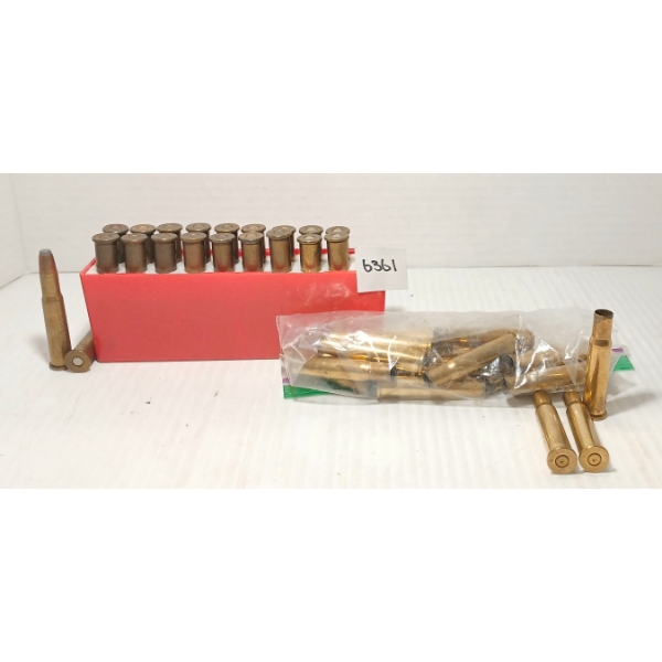 AMMO / BRASS: 20X DOMINION & WINCHESTER .30-30 LIVE - 19X BRASS