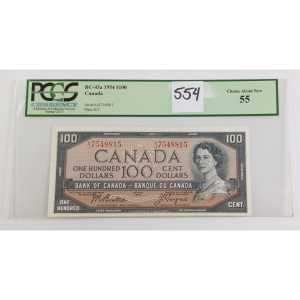 1954 CDN $100 BANKNOTE - BC-43A GRADE