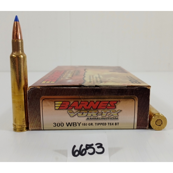 AMMO: 20X BARNES .300 WBY - 180 GR. - TSX BT