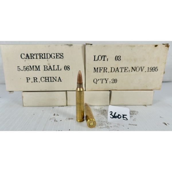 AMMO: 100X 5.56X45 MM - MILITARY FMJ
