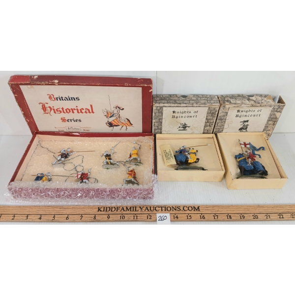 LOT OF 3 - BRITAINS HISTORICAL SERIES - NO. 1662, 1663 & 1664 KNIGHTS OF AGINCOURT