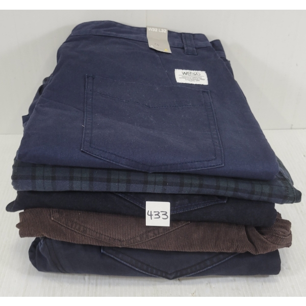 LOT OF 5 - MEN'S DEUS EX MACHINA & WESC PANTS