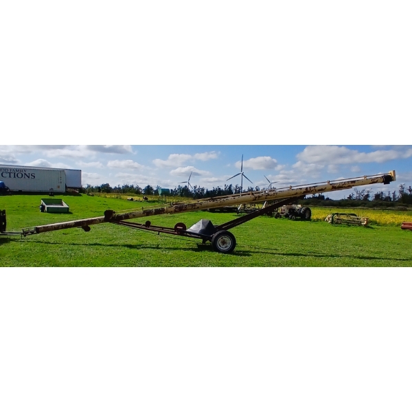 GRAIN AUGER W/ HOPPER - 8 INCH, 38 FT