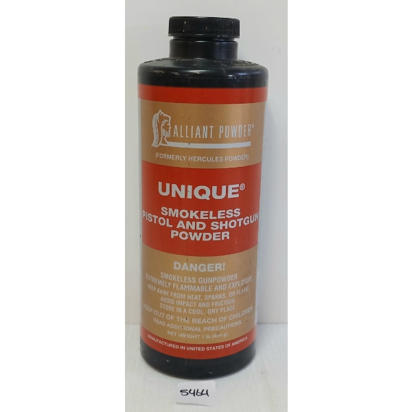 POWDER: ALLIANT POWDER UNIQUE SMOKELESS PISTOL & SHOTGUN - 1LBS