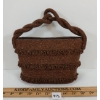Image 1 : M. E. PRODUCT BROWN BEADED HANDBAG / CLUTCH
