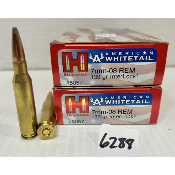 AMMO: 40X HORNADY 7MM-08 REM - 139 GR SP