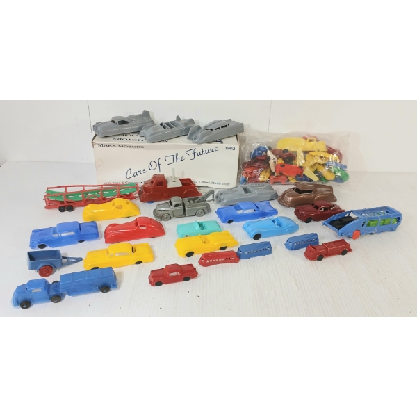 JOB LOT - PLASTIC MODEL CARS - INCL MARX, RELIABLE, LIDO, ETC