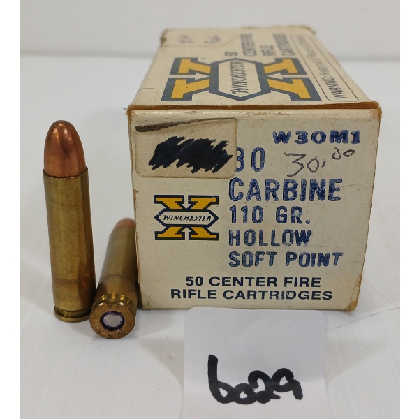AMMO: 50X WINCHESTER SUPER X .30 CARBINE - 110GR - HSP