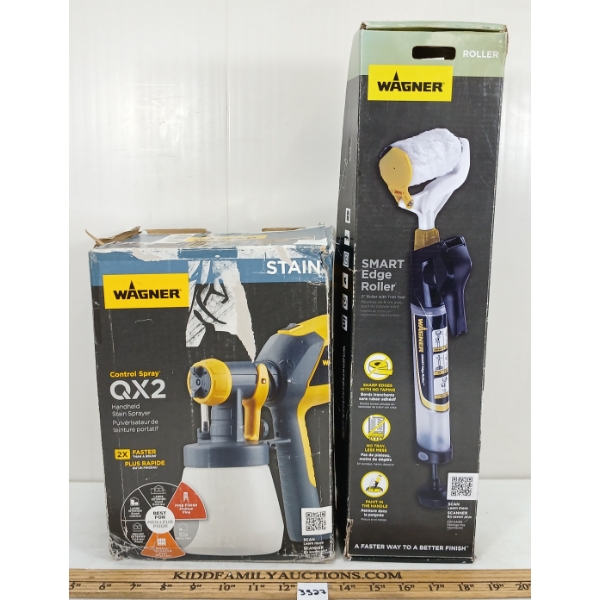 LOT OF 2 - WAGNER SMART EDGE ROLLER & HAND HELD STAIN SPRAYER