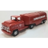 Image 1 : BUDDY-L PRESSED STEEL CUSTOM RED INDIAN TRUCK AND TRAILER