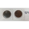 Image 2 : LOT OF 2 - 1852 & '57 UPPER CANADA CENTS