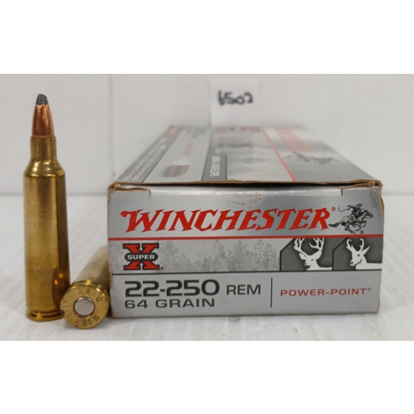 AMMO: 20X WINCHESTER SUPER X .22-250GR - 64GR - PP