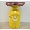 Image 1 : REPURPOSED MILK CAN W/ IMPLEMENT SEAT - WHITE ROSE FACE DECAL