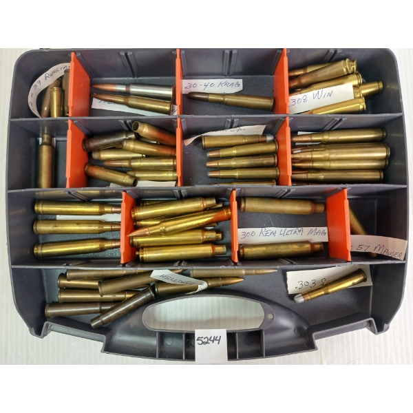 AMMO / BRASS: 69X MISC. RIFLE RNDS
