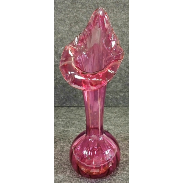 HERITAGE CRANBERRY GLASS VASE