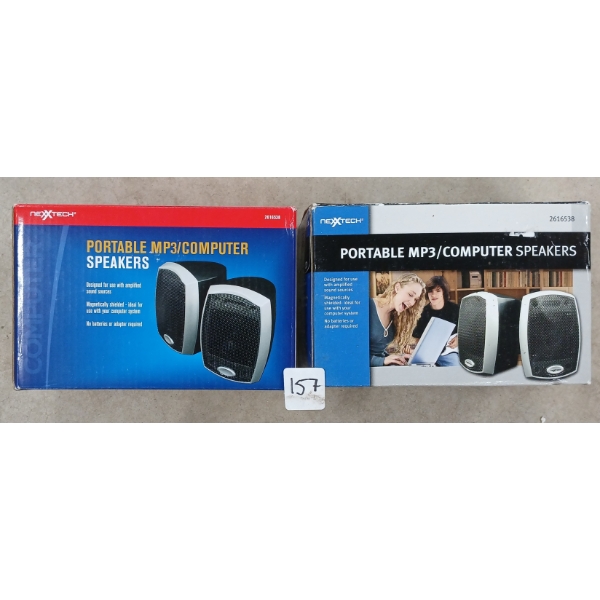LOT OF 2 - NEXXTECH PORTABLE COMPUTER SPEAKERS