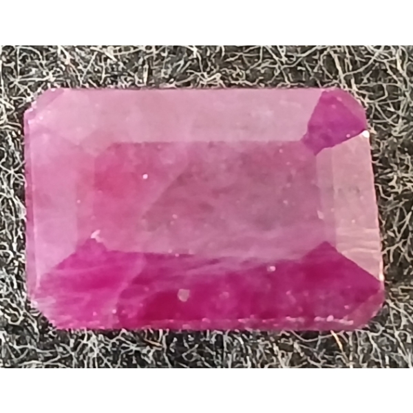 OCTAGON STEP CUT LOOSE NATURAL MADAGASCAR RUBY ($7,900.00 APPRAISAL)