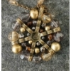 Image 5 : SAQ DARK GOLD TONE RHINESTONE PENDANT NECKLACE