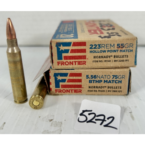 AMMO: 31X HORNADY .223 REM/5.56X45 55GR. & 75GR. 