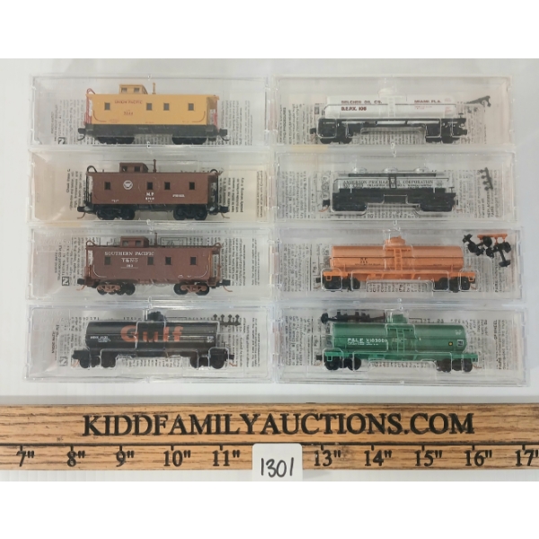 LOT OF 8 - MICRO TRAINS - NORTHERN PACIFIC, BELCHER OIL, GULF OIL, PITTSBURGH & LAKE ERIE, ETC