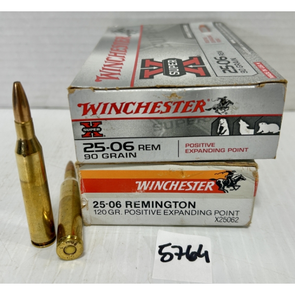 AMMO: 38X WINCHESTER .25-06 REM 90GR. & 120GR. HP