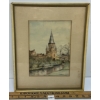 Image 1 : CASTLE STUDY BY DOSHOBER(?) - FRAMED WATERCOLOUR ON PAPER