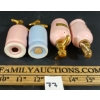 Image 5 : LOT OF 4 - SOUVENIR SYPHON STYLE SALT/PEPPER SHAKERS - PINK & POWDER BLUE