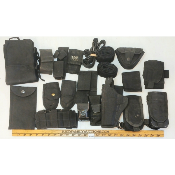 JOB LOT - HOLSTERS, POUCHES, STRAPS, ETC