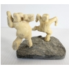Image 5 : DANCING INUIT BY OLAYUQ KITZUTUKAJUK - WHALE BONE & STONE