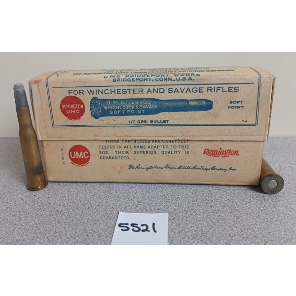 AMMO: 20X REMINGTON .25-35 - 117GR - SP - COLLECTIBLE BOX 