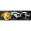 Image 2 : LOT OF 3 - BURAGO DIECAST 1955 BEETLE, 1957 CHEVROLET CORVETTE & 1957 CHEVY BEL AIR MODELS