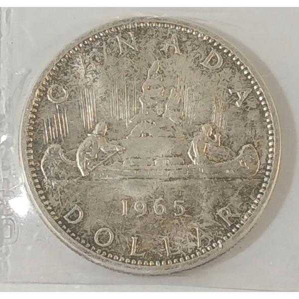 1965 CDN SILVER DOLLAR - CCCS GRADED