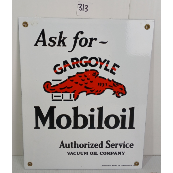 GARGOYLE MOBILOIL SSP SIGN 