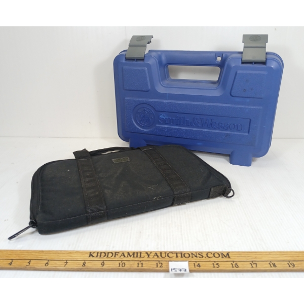 LOT OF 2 - SOFT & HARD HANDGUN CASES - INCL S&W