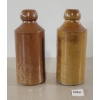 Image 2 : LOT OF 2 - GLAZED CERAMIC GINGER BEER BOTTLES - INCL SCHWEPPES & FOLKESTONE & DISTRICT